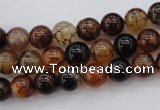 CAG1440 15.5 inches 8mm round dragon veins agate beads