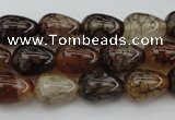 CAG1447 15.5 inches 10*14mm teardrop dragon veins agate beads
