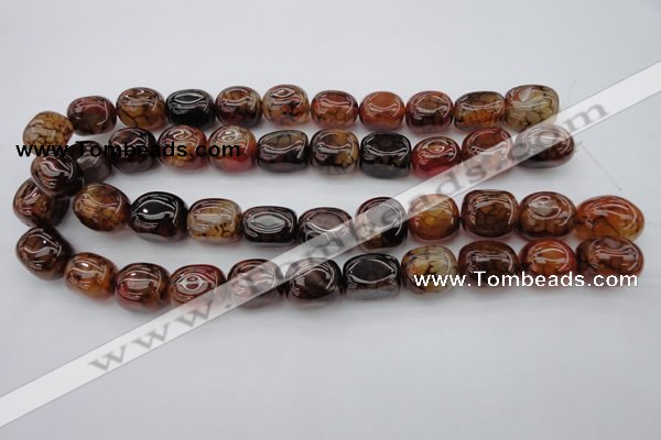 CAG1457 15.5 inches 13*18mm nuggets dragon veins agate beads