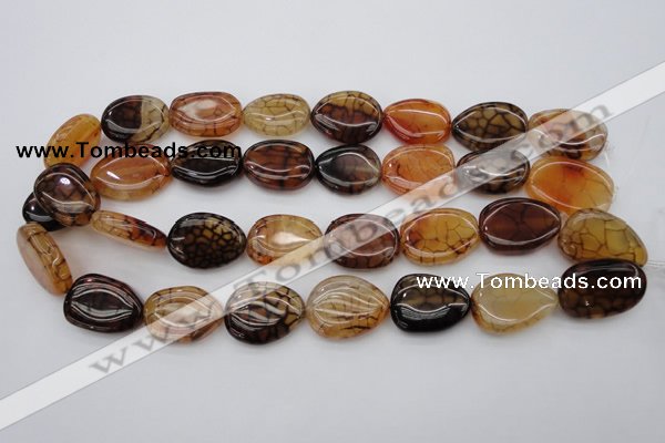 CAG1459 15.5 inches 18*25mm freeform dragon veins agate beads