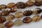 CAG1462 15.5 inches 8*12mm oval dragon veins agate beads