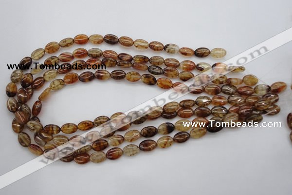 CAG1462 15.5 inches 8*12mm oval dragon veins agate beads