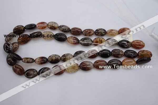 CAG1465 15.5 inches 13*18mm oval dragon veins agate beads