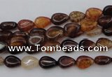 CAG1469 15.5 inches 6*8mm flat teardrop dragon veins agate beads