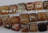 CAG1471 15.5 inches 10*10mm square dragon veins agate beads