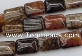 CAG1479 15.5 inches 10*14mm rectangle dragon veins agate beads