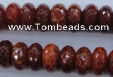 CAG1493 15.5 inches 8*16mm faceted rondelle natural fire agate beads