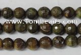 CAG1506 15.5 inches 8mm faceted round fire crackle agate beads