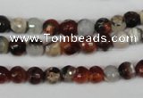 CAG1515 15.5 inches 8mm faceted round fire crackle agate beads