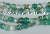 CAG1517 15.5 inches 8mm faceted round fire crackle agate beads