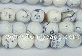 CAG1530 15.5 inches 10mm faceted round fire crackle agate beads