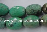 CAG1609 15.5 inches 15*20mm faceted drum green grass agate beads