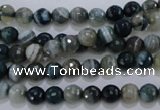 CAG1635 15.5 inches 6mm faceted round blue agate gemstone beads