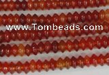 CAG1645 15.5 inches 3*6mm rondelle red agate gemstone beads