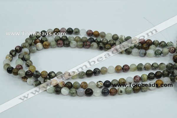 CAG1686 15.5 inches 8mm round ocean agate beads wholesale