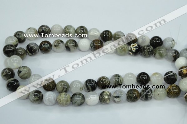 CAG1689 15.5 inches 14mm round ocean agate beads wholesale