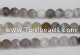 CAG1752 15.5 inches 6mm faceted round Chinese botswana agate beads