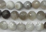 CAG1803 15.5 inches 10mm faceted round grey botswana agate beads