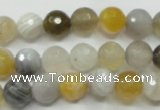 CAG1812 15.5 inches 8mm faceted round Chinese botswana agate beads