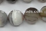 CAG1817 15.5 inches 18mm faceted round Chinese botswana agate beads