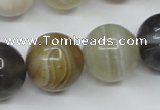 CAG1827 15.5 inches 18mm round Chinese botswana agate beads