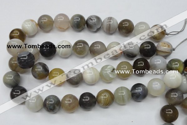 CAG1827 15.5 inches 18mm round Chinese botswana agate beads