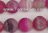 CAG1862 15.5 inches 16mm round matte druzy agate beads whholesale