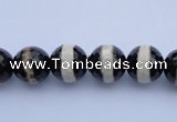 CAG1878 15.5 inches 6mm faceted round tibetan agate beads wholesale