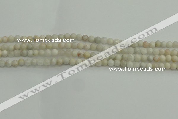 CAG1894 15.5 inches 4mm round grey agate beads wholesale