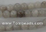 CAG1896 15.5 inches 8mm round grey agate beads wholesale