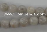 CAG1897 15.5 inches 10mm round grey agate beads wholesale