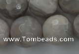 CAG1911 15.5 inches 20mm faceted round grey agate beads wholesale