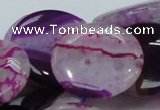 CAG201 15.5 inches 30mm flat round purple agate gemstone beads