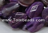 CAG206 15.5 inches 10*20mm faceted teardrop purple agate beads