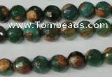 CAG2222 15.5 inches 8mm faceted round fire crackle agate beads