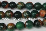 CAG2223 15.5 inches 10mm faceted round fire crackle agate beads