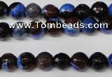 CAG2232 15.5 inches 8mm faceted round fire crackle agate beads