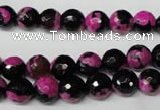 CAG2262 15.5 inches 8mm faceted round fire crackle agate beads