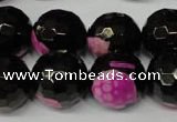 CAG2267 15.5 inches 18mm faceted round fire crackle agate beads