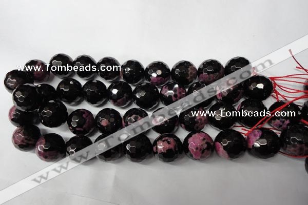 CAG2268 15.5 inches 20mm faceted round fire crackle agate beads