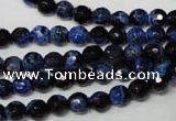 CAG2271 15.5 inches 6mm faceted round fire crackle agate beads