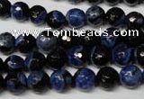 CAG2272 15.5 inches 8mm faceted round fire crackle agate beads