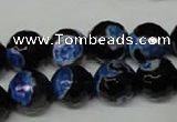 CAG2278 15.5 inches 20mm faceted round fire crackle agate beads