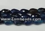 CAG2301 15.5 inches 8*12mm faceted teardrop agate gemstone beads