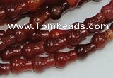 CAG232 15.5 inches 8*12mm pear-shaped red agate gemstone beads