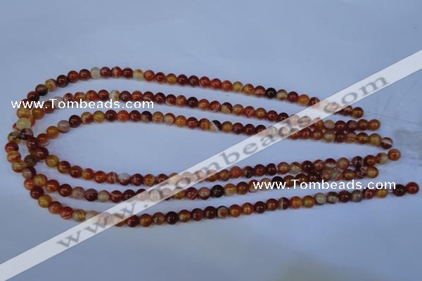 CAG2321 15.5 inches 6mm round red line agate beads wholesale