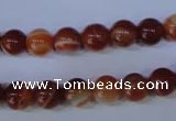 CAG2322 15.5 inches 8mmround red line agate beads wholesale