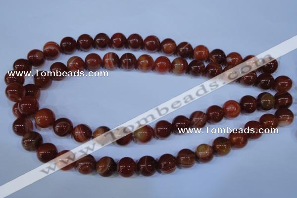 CAG2324 15.5 inches 12mmround red line agate beads wholesale