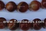 CAG2325 15.5 inches 14mmround red line agate beads wholesale