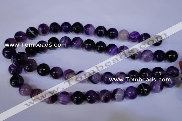 CAG2332 15.5 inches 8mm round violet line agate beads wholesale